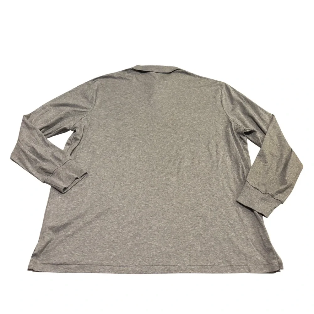 Polo Ralph Lauren Men XXL Grey Flesh Pony Long Sleeve Classic Fit Polo Shirt NWT